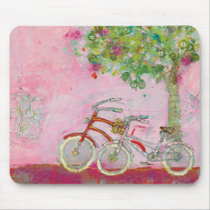 Pink Bicycles Mouse Mat