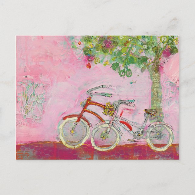 Pink Bicycles Postcard (Front)