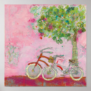 Pink Bicycles Poster