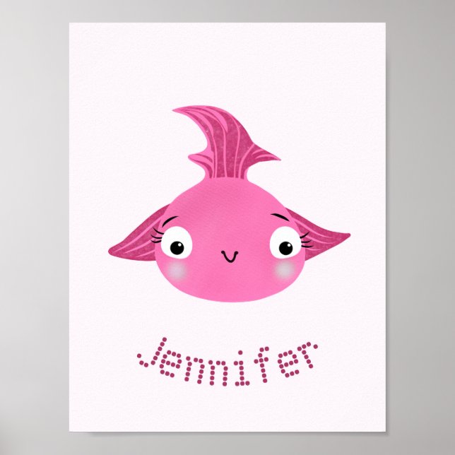 Pink big fish poster (Front)