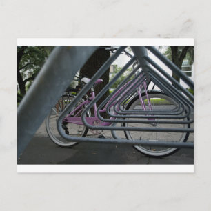 pink bike postcard