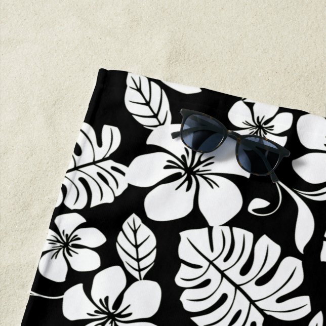 PINK BIKIINI (BLACK) BEACH TOWEL (In Situ)
