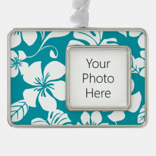 PINK BIKINI (AQUAMARINE)  SILVER PLATED FRAMED ORNAMENT