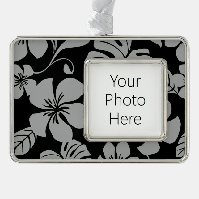 PINK BIKINI (BLACK/GRAY) SILVER PLATED FRAMED ORNAMENT (Front)