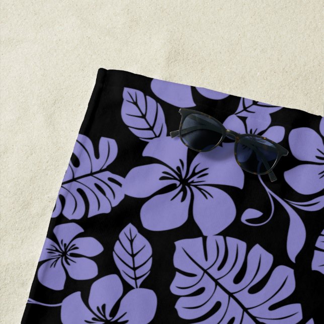 PINK BIKINI (BLACK/LAVENDER) BEACH TOWEL (In Situ)
