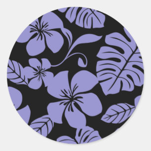 PINK BIKINI (BLACK/LAVENDER) CLASSIC ROUND STICKER