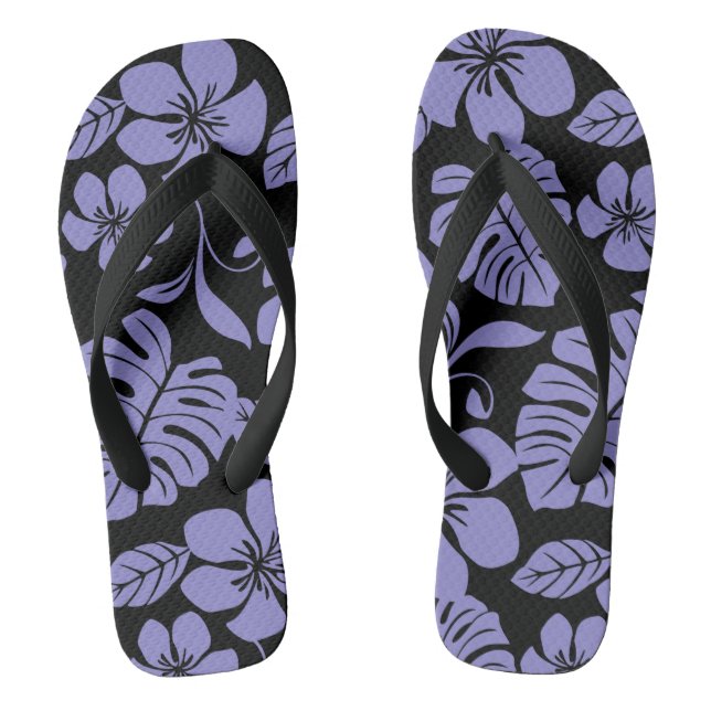 PINK BIKINI (BLACK//LAVENDER) FLIP FLOPS (Footbed)