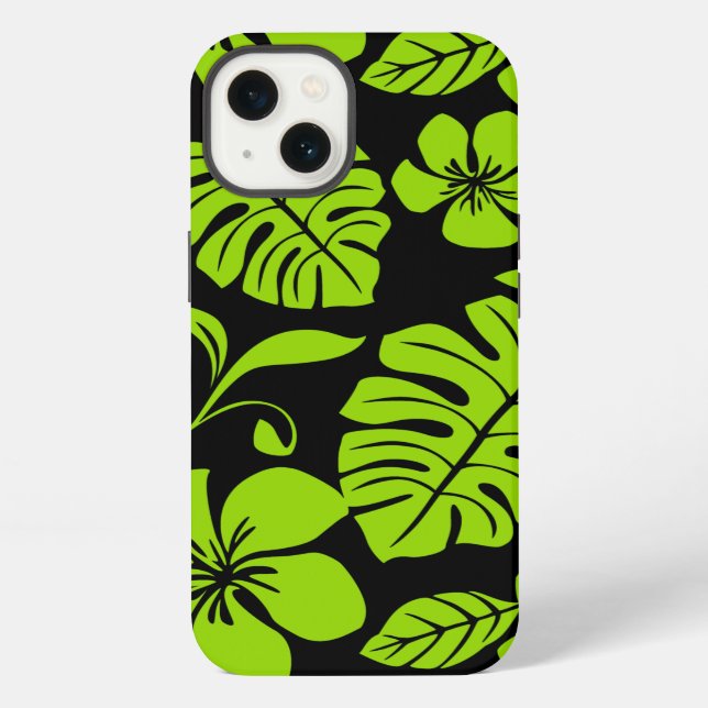 PINK BIKINI (BLACK/LIME) iPhone CASE (Back)