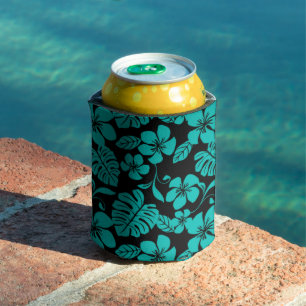 PINK BIKINI (BLACK/TEAL) CAN COOLER