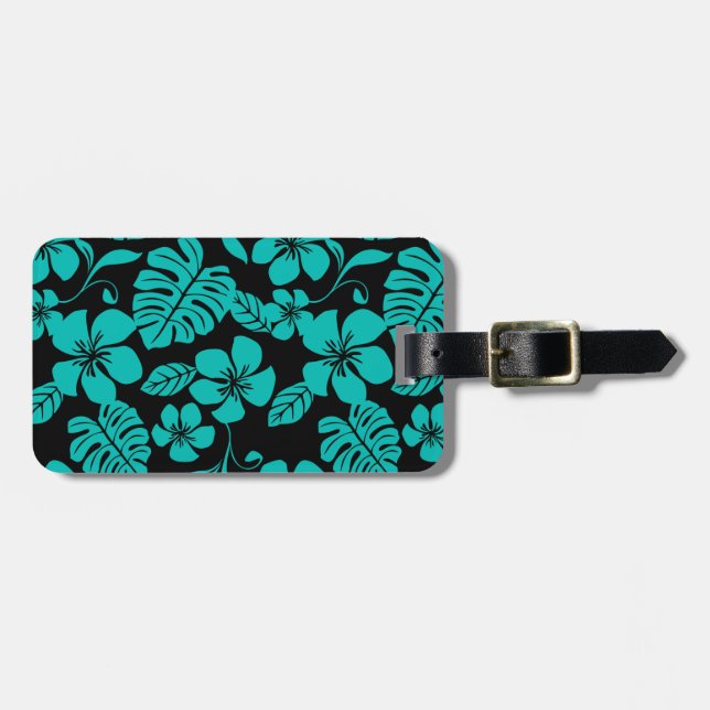 PINK BIKINI (BLACK/TEAL) LUGGAGE TAG (Front Horizontal)
