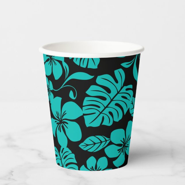 PINK BIKINI (BLACK/TEAL) PAPER CUPS (Front)