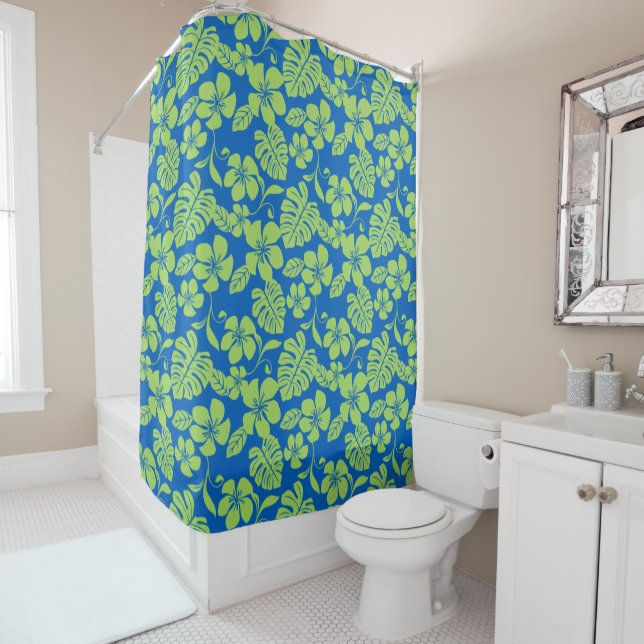 PINK BIKINI (BLUE/GREEN) SHOWER CURTAIN (In Situ)