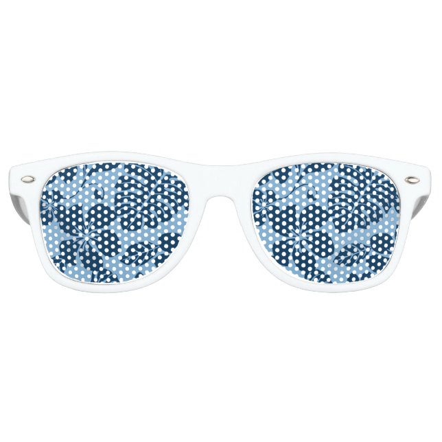 PINK BIKINI (BLUE x 2)  Retro Sunglasses (Front)