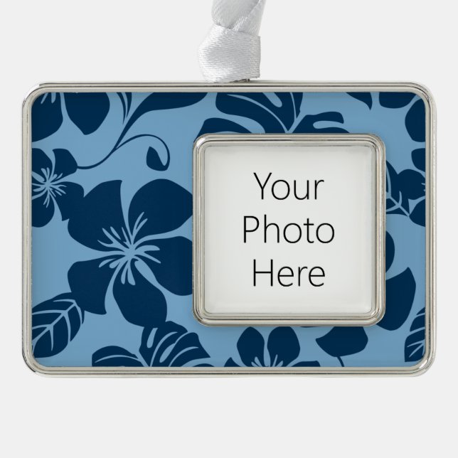 PINK BIKINI (BLUE x 2) Silver Plated Framed Ornament (Front)