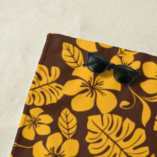 PINK BIKINI (BROWN/GOLD) BEACH TOWEL