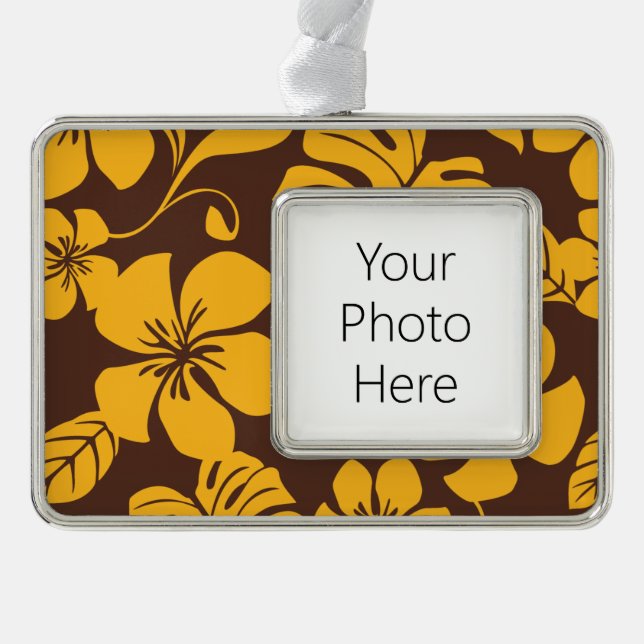 PINK BIKINI (BROWN/GOLD) SILVER PLATED FRAMED ORNAMENT (Front)