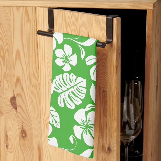 PINK BIKINI (GRASS GREEN) TEA TOWEL (Thirds Fold)