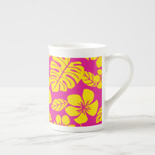 PINK BIKINI (HOT PINK/YELLOW) BONE CHINA MUG