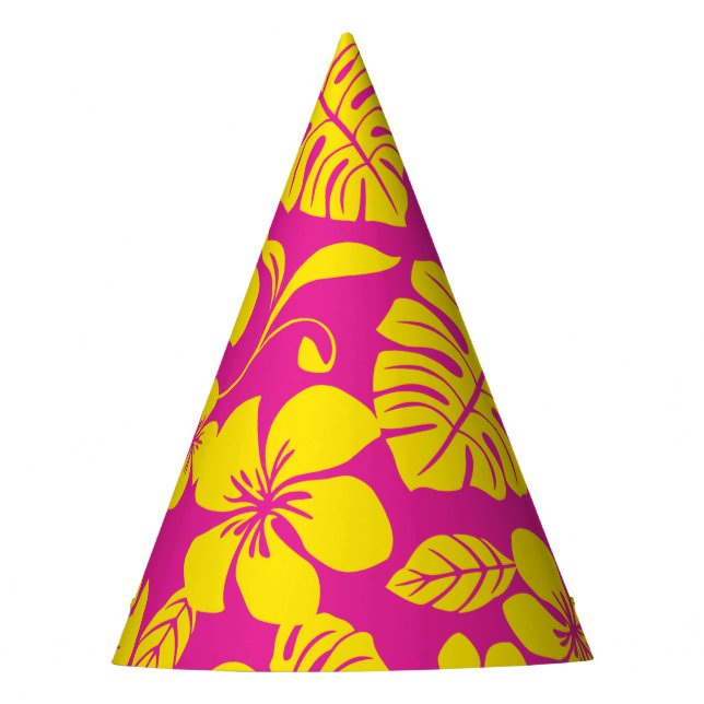 PINK BIKINI (HOT PINK/YELLOW) PARTY HAT (Front)
