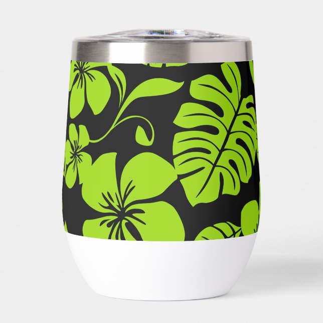 PINK BIKINI PATTERN IN BLACK/LIME (Front)
