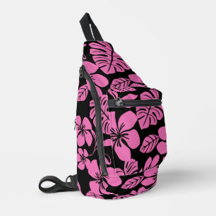 PINK BIKINI PATTERN IN BLACK/PINK SLING BAG