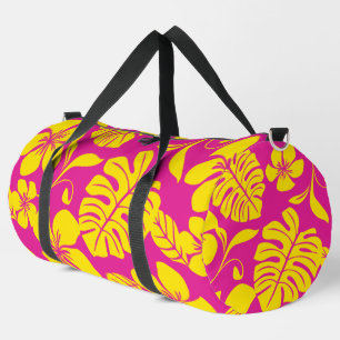 PINK BIKINI PATTERN IN HOT PINK/YELLOW DUFFLE BAG
