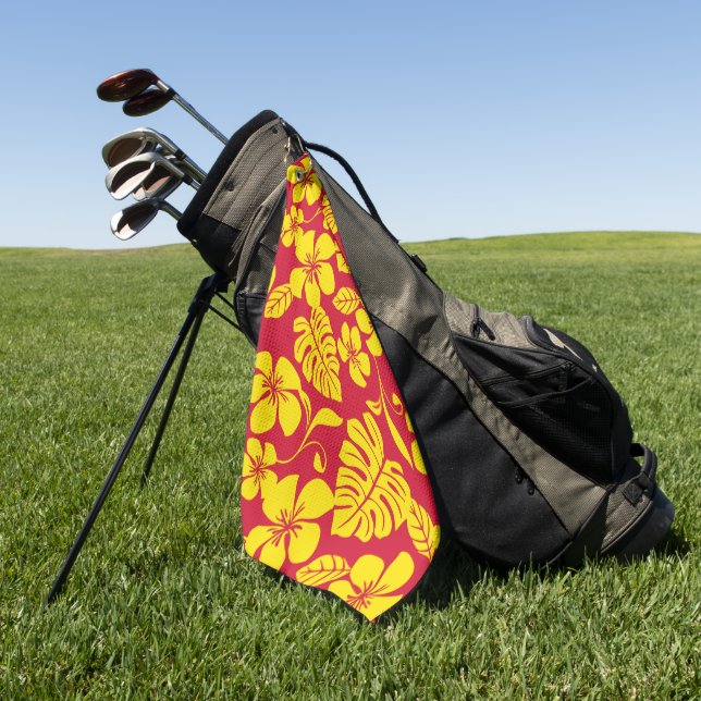 PINK BIKINI (RED/GOLD) GOLF TOWEL (Green)