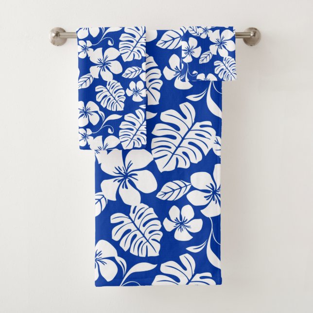 PINK BIKINI (ROYAL BLUE) BATH TOWEL SET (Insitu)