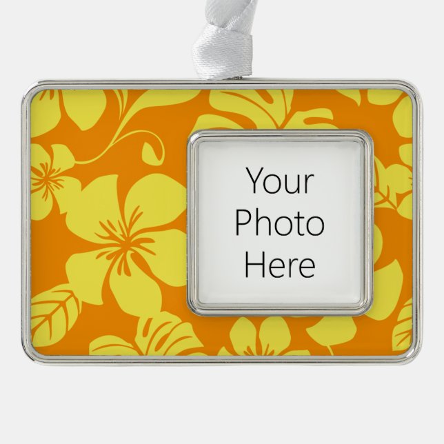 PINK BIKINI (TANGERINE/YELLOW) SILVER PLATED FRAMED ORNAMENT (Front)