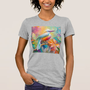 Pink Billed Red Breasted Fantasy Bird T-Shirt