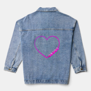 Pink BINGO Heart Denim Jacket