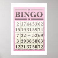 Pink Bingo Score Card