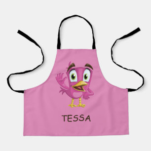 Pink Bird Apron