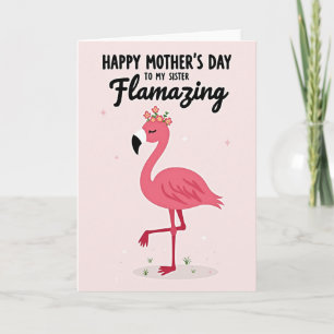 Pink Bird Floral Mothers Day Card