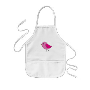 Pink Bird Kids Apron