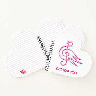 Pink Bird Music Notebook