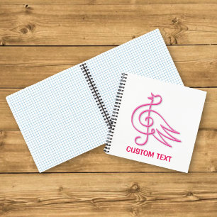 Pink Bird Music Notebook