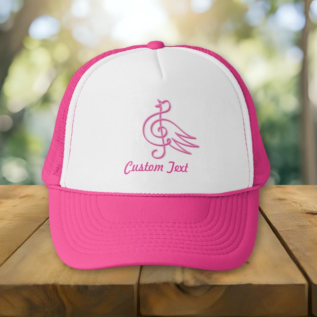 Pink bird music trucker hat (Creator Uploaded)