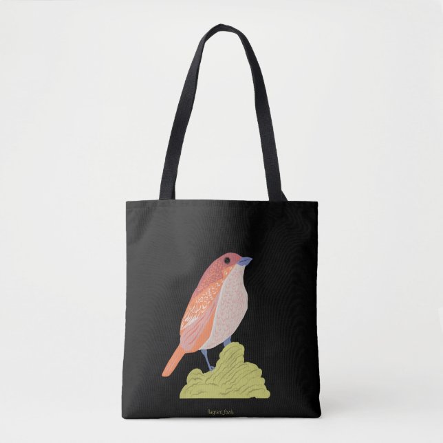 Pink bird tote bag (Front)