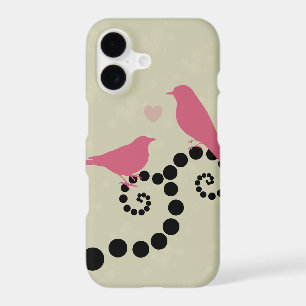 Pink Birds, Birds On Tree, Dots, Hearts, Love