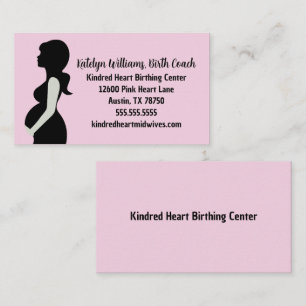 Pink Birth Centre Maternity Coach Doula Business Card