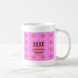 Pink Birthday Cake Art Print Coffee Mug
