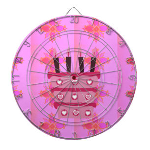 Pink Birthday Cake Art Print Dartboard