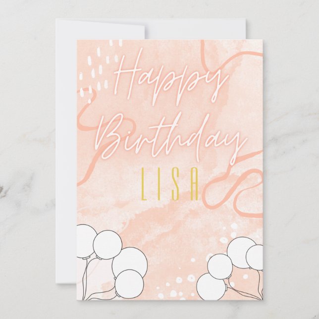 Pink Birthday Card (Front)