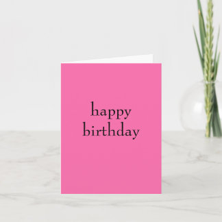 Pink Birthday Card
