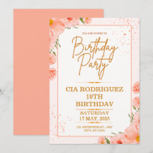 pink birthday invitation 