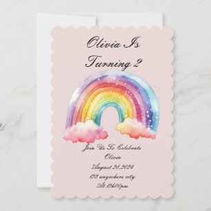 pink birthday invitation for girls