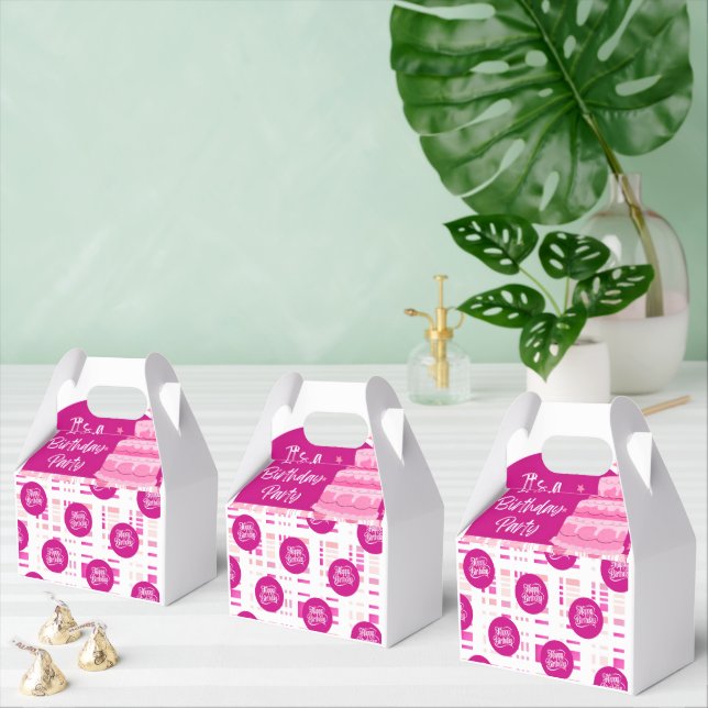 Pink Birthday Party Favour Box (Multiple)