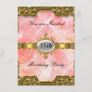 Pink Birthday Party Glamour Hot Invitation