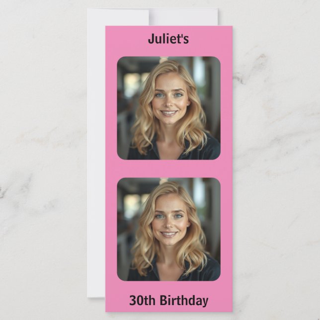 Pink Birthday Wish Card (Front)